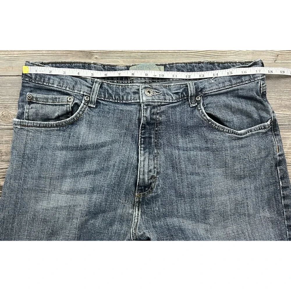 Wrangler Jeans Mens 36x30 Blue Wash Relaxed Straight Western Denim Pants 99RSTIL